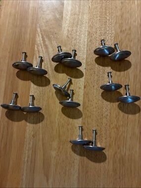 Silver Brushed Nickel set of 14 Oval Drawer Pulls.